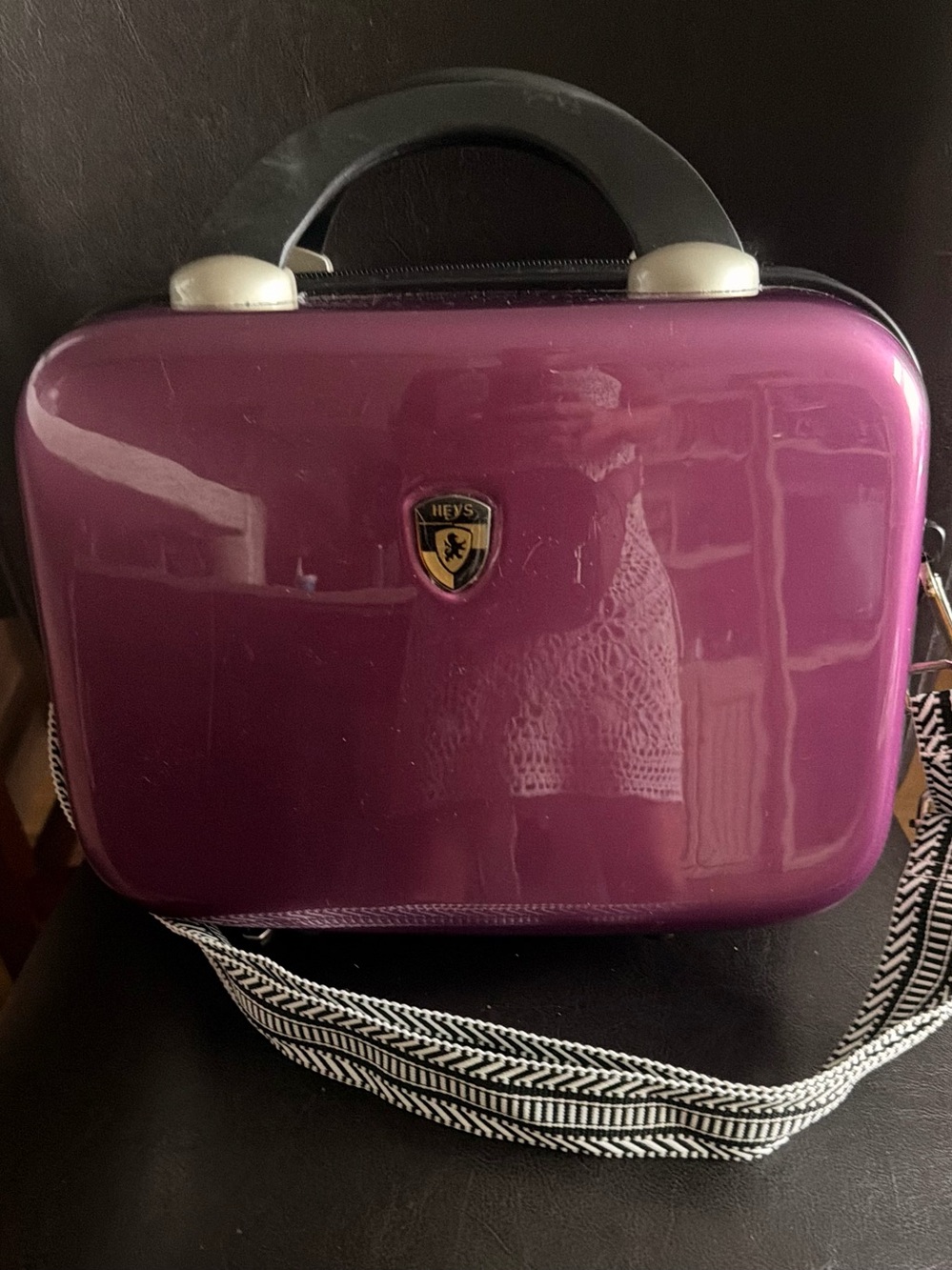Heys Purple Hard Shell Cosmetic Case with Handle